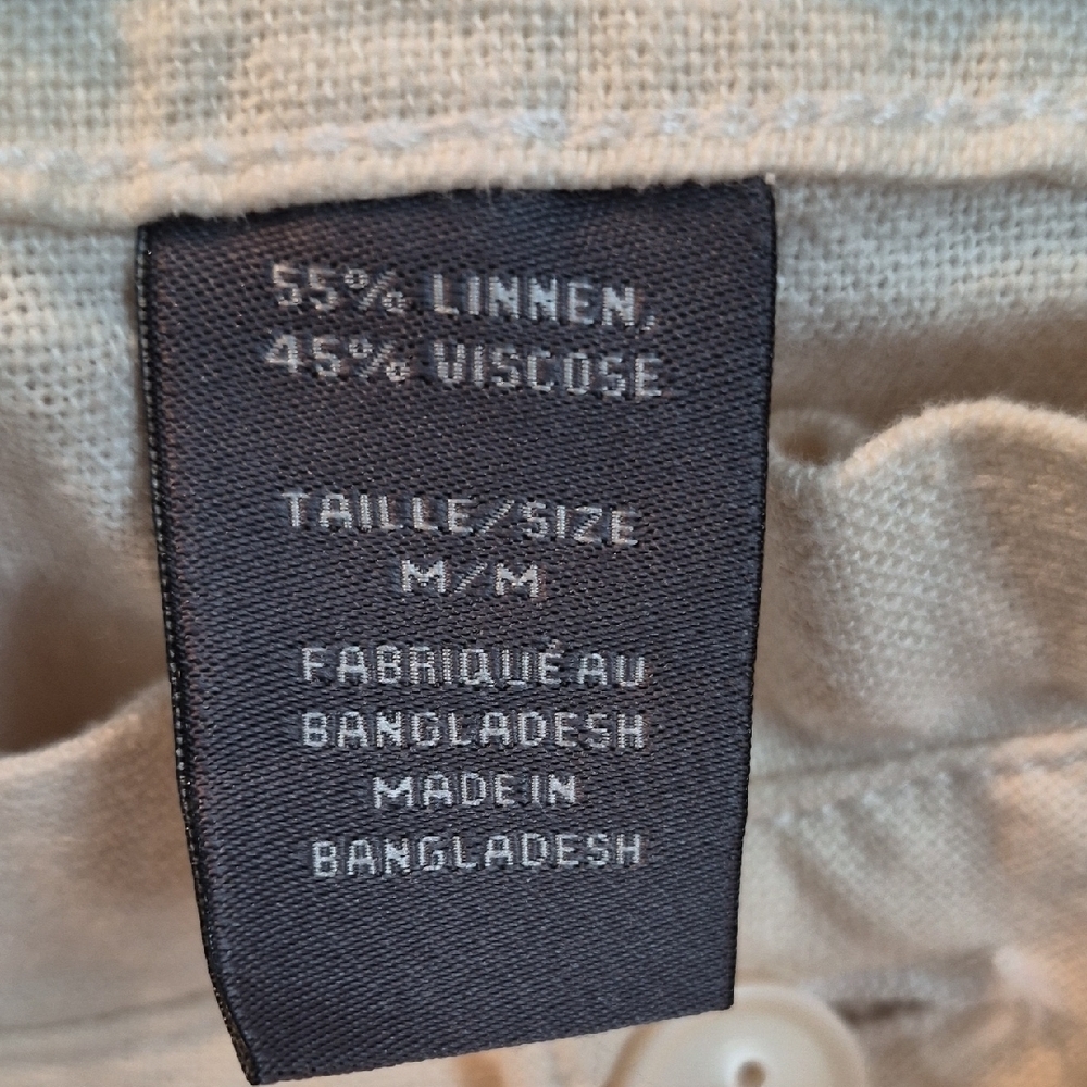Suzy Shier Light Cream Linen Blend Skirt - Picture 5 of 6